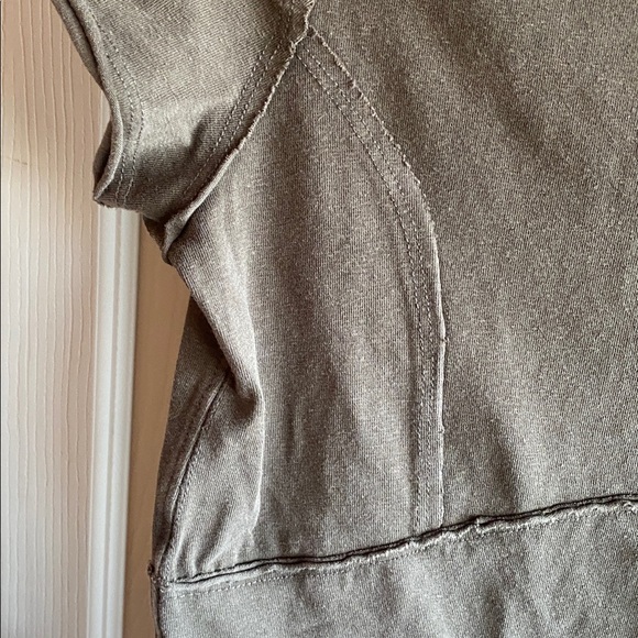 Free People NWT Protagonist WTF Distressed Brown Stretch Cotton Baby Tee Xl - Picture 7 of 12